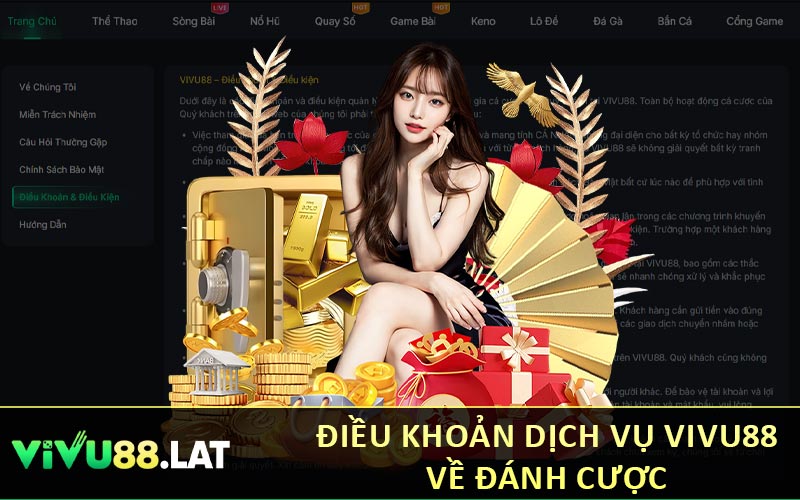Điều khoản dịch vụ vivu88 về đánh cược