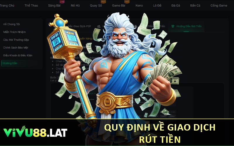 Quy định về giao dịch rút tiền